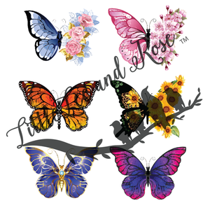 
            
                Load image into Gallery viewer, Mini Butterfly Set of 6 - Sublimation Print
            
        