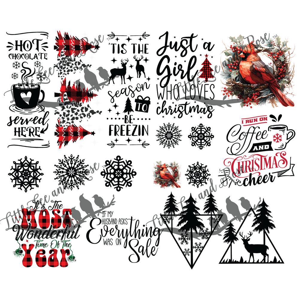
            
                Load image into Gallery viewer, SUBLIMATION DECAL PACK - The Shades of Christmas Collection
            
        
