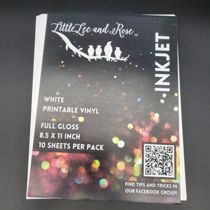 
            
                Load image into Gallery viewer, LittleLee and Rose White Inkjet Printable Vinyl
            
        