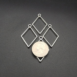 Charms - Silver Small Diamond