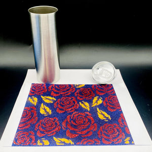 
            
                Load image into Gallery viewer, Pre-Cut Double-Sided Sticky Sheet &amp;amp; Tumbler Bundle - Rose Garden
            
        