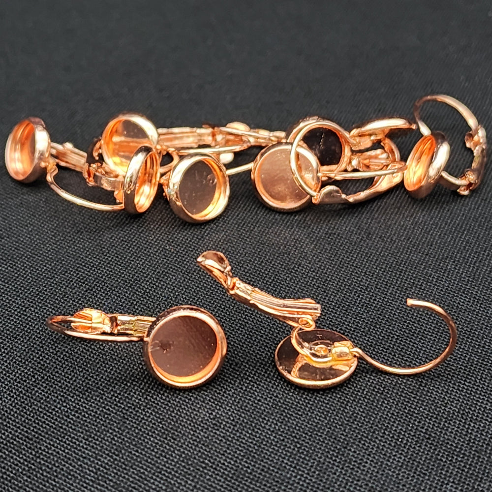 
            
                Load image into Gallery viewer, French Lever Earring Bezels - Set of 10
            
        