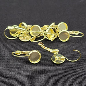 
            
                Load image into Gallery viewer, French Lever Earring Bezels - Set of 10
            
        