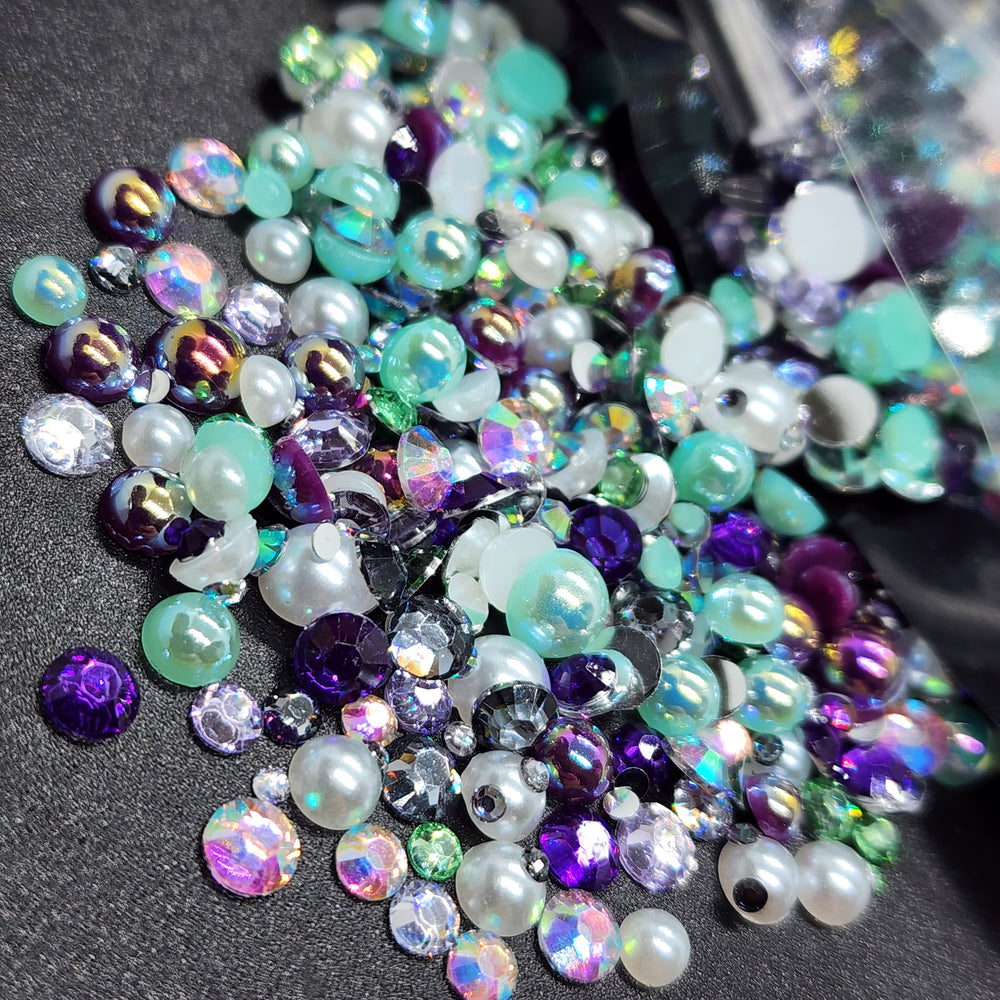 ✨ The Mahalo Collection - Multicolored Rhinestones & Half Pearls