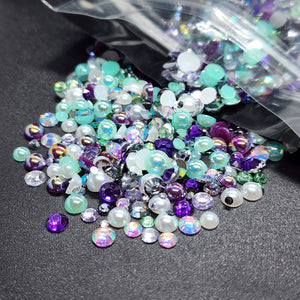 ✨ The Mahalo Collection - Multicolored Rhinestones & Half Pearls
