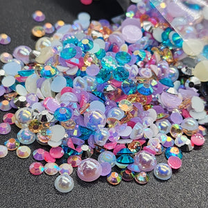 ✨ The Free Spirit Collection - Multicolored Rhinestones & Half Pearls