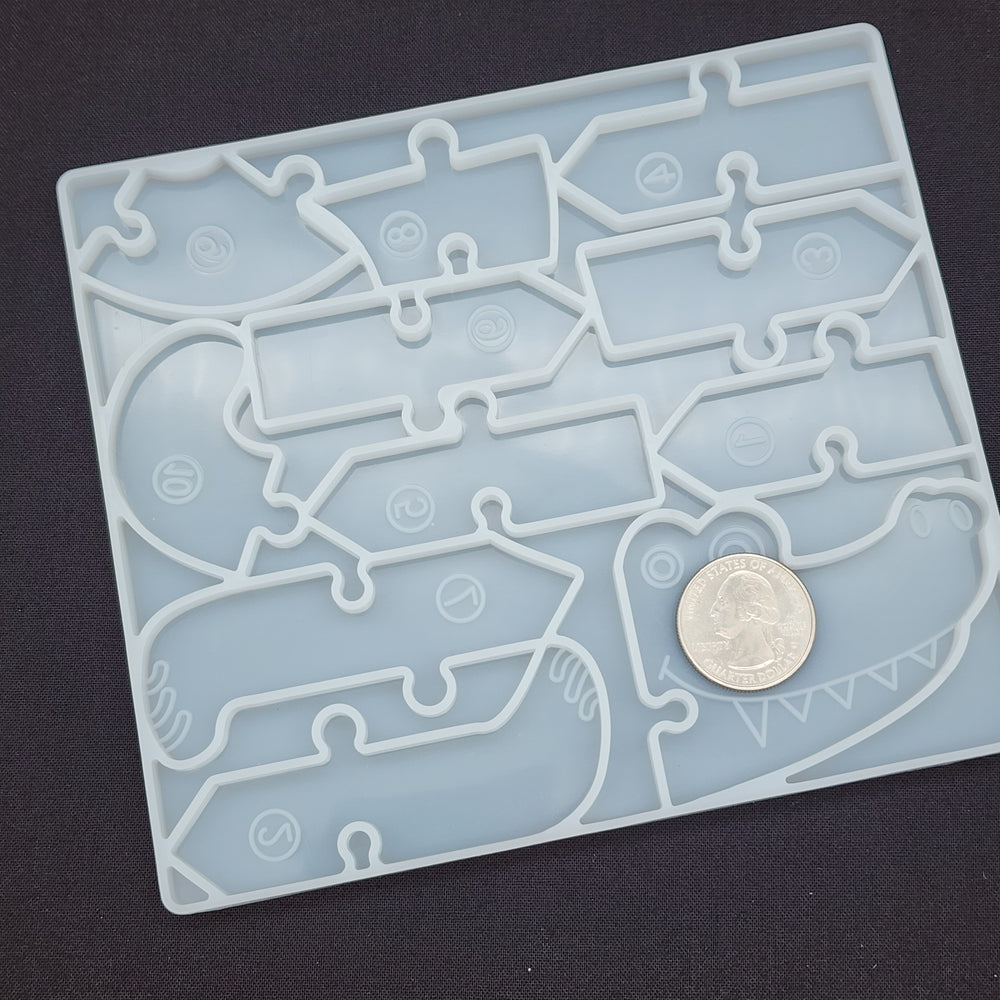 
            
                Load image into Gallery viewer, Alligator Puzzle Mold
            
        