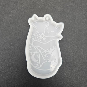 Hugging Cats Keychain Mold