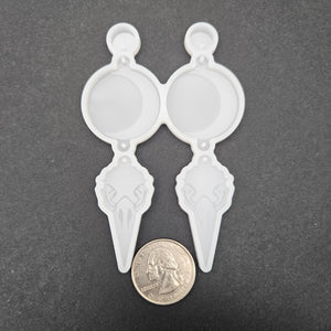 
            
                Load image into Gallery viewer, Moon Drop Earring Mold
            
        