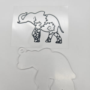 
            
                Load image into Gallery viewer, Keychain &amp;amp; Decal Set - Ivy Elephant
            
        