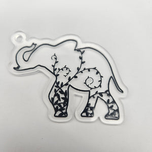 Keychain & Decal Set - Ivy Elephant
