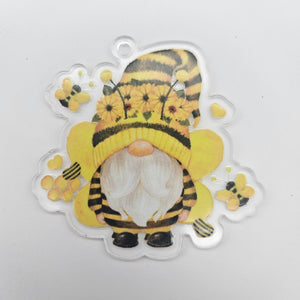 Keychain & Decal Set - Bumblebee Gnome