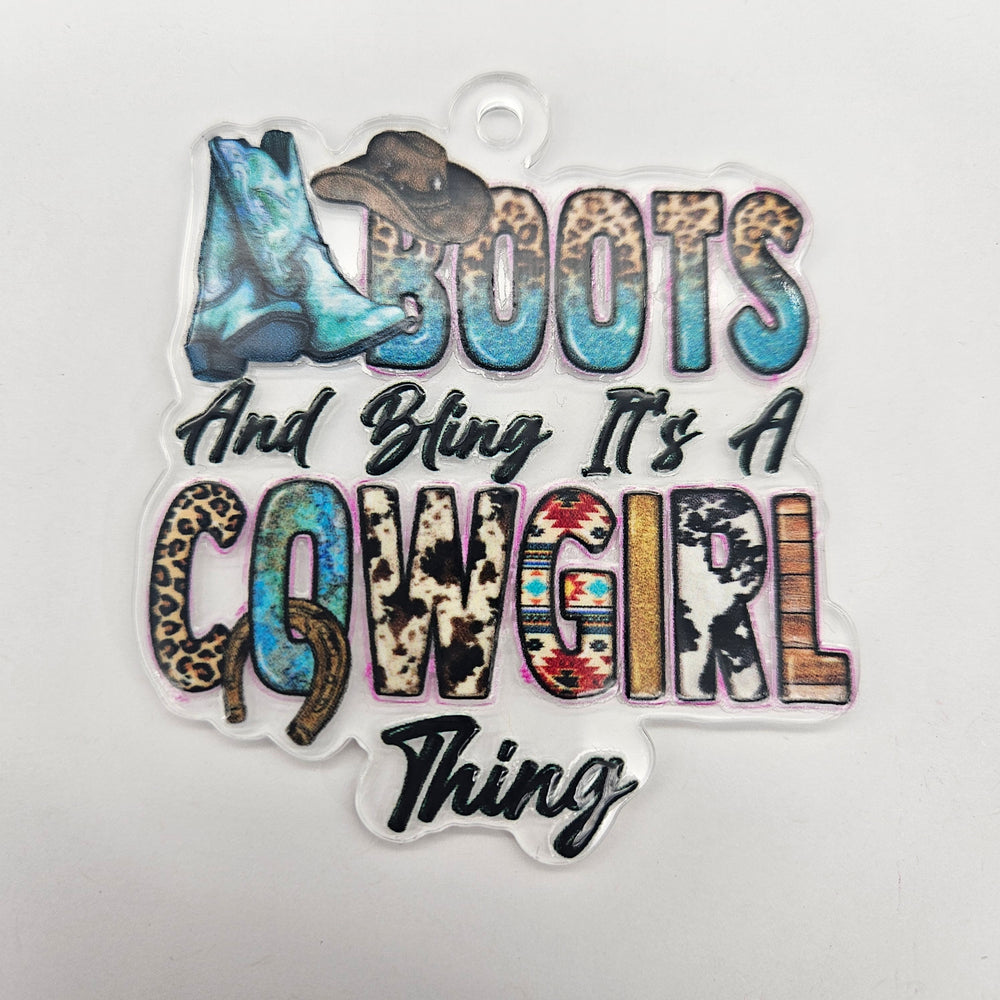 Keychain & Decal Set - Boots & Bling