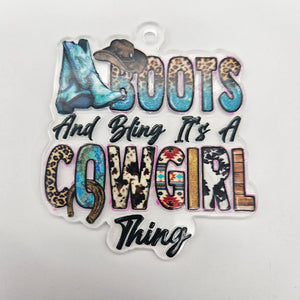
            
                Load image into Gallery viewer, Keychain &amp;amp; Decal Set - Boots &amp;amp; Bling
            
        