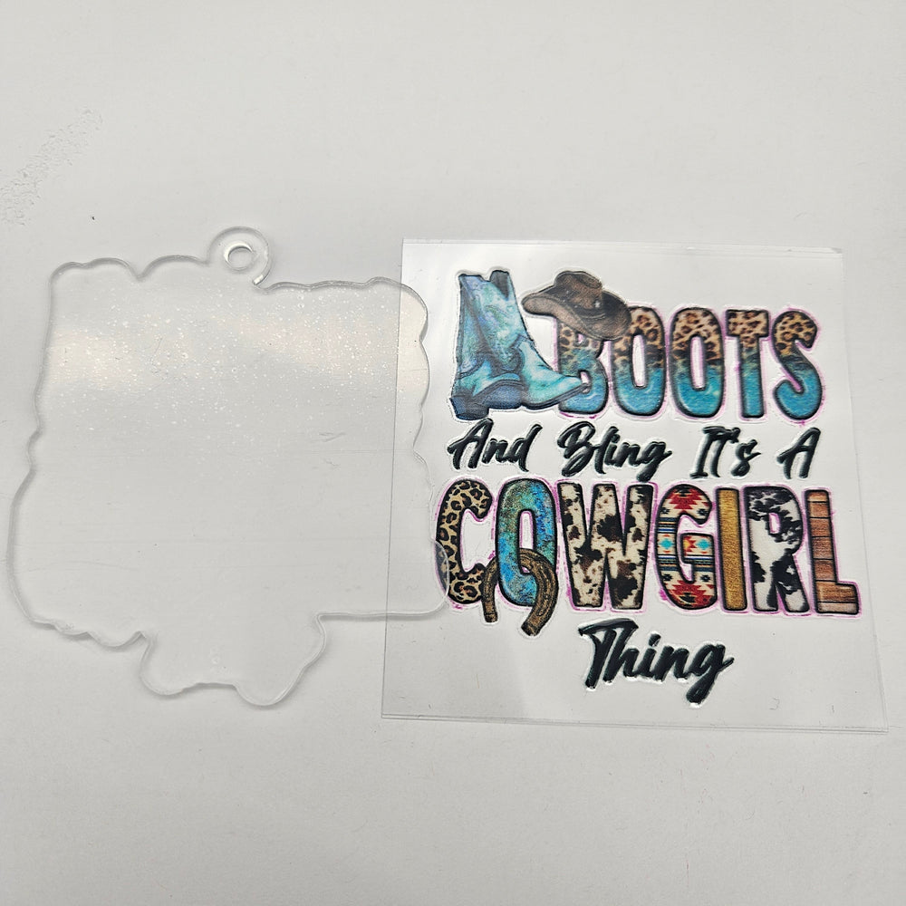 Keychain & Decal Set - Boots & Bling