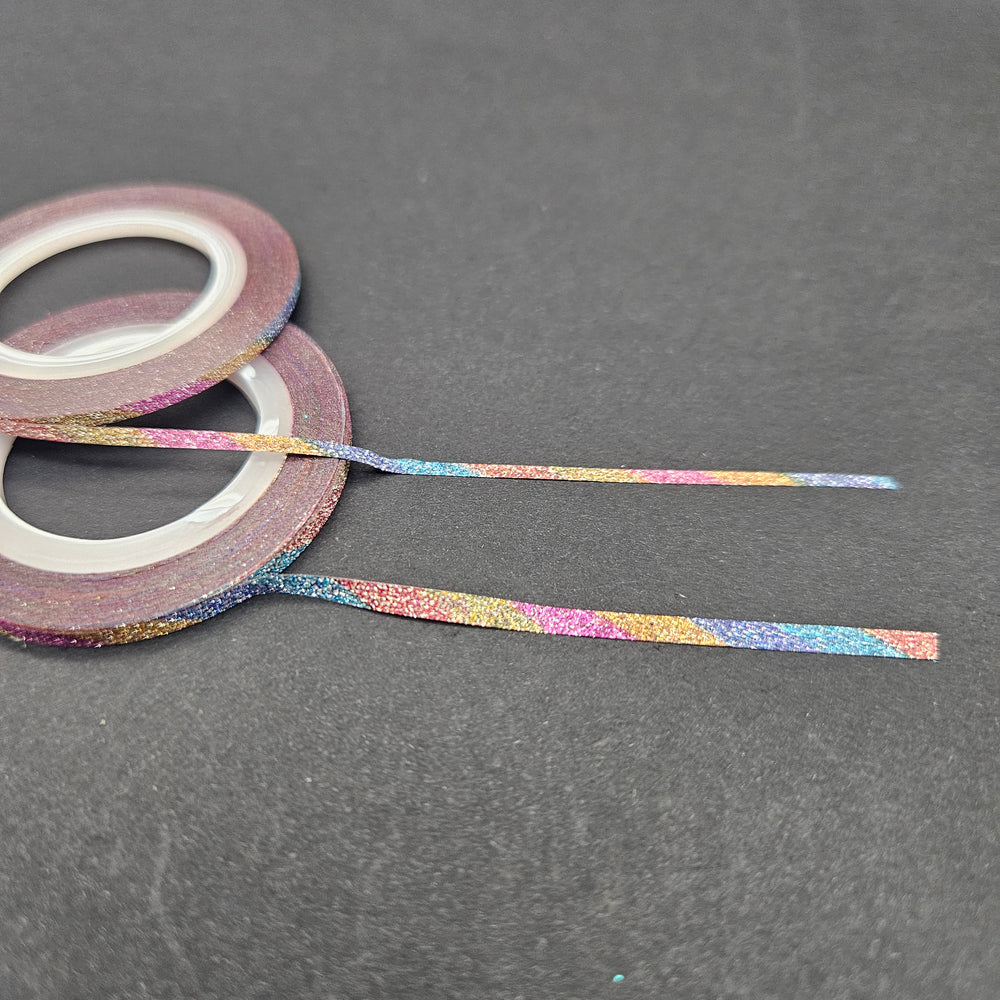 Striping Tape Set of 2 - Rainbow Glitter