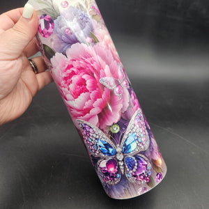 Pre-Sublimated 20oz Tumbler - Dazzling Butterfly