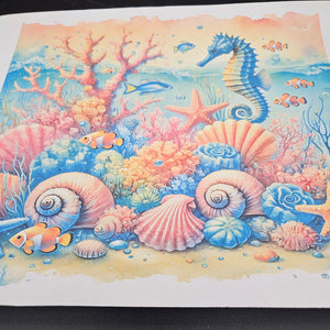 Sublimation Print of 20oz Wrap - Coral Reef