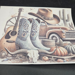 Sublimation Print of 20oz Wrap - Cowboy Blues