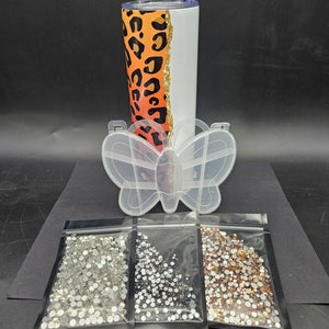 Fall Leopard - Glass Rhinestone Tumbler Bundle