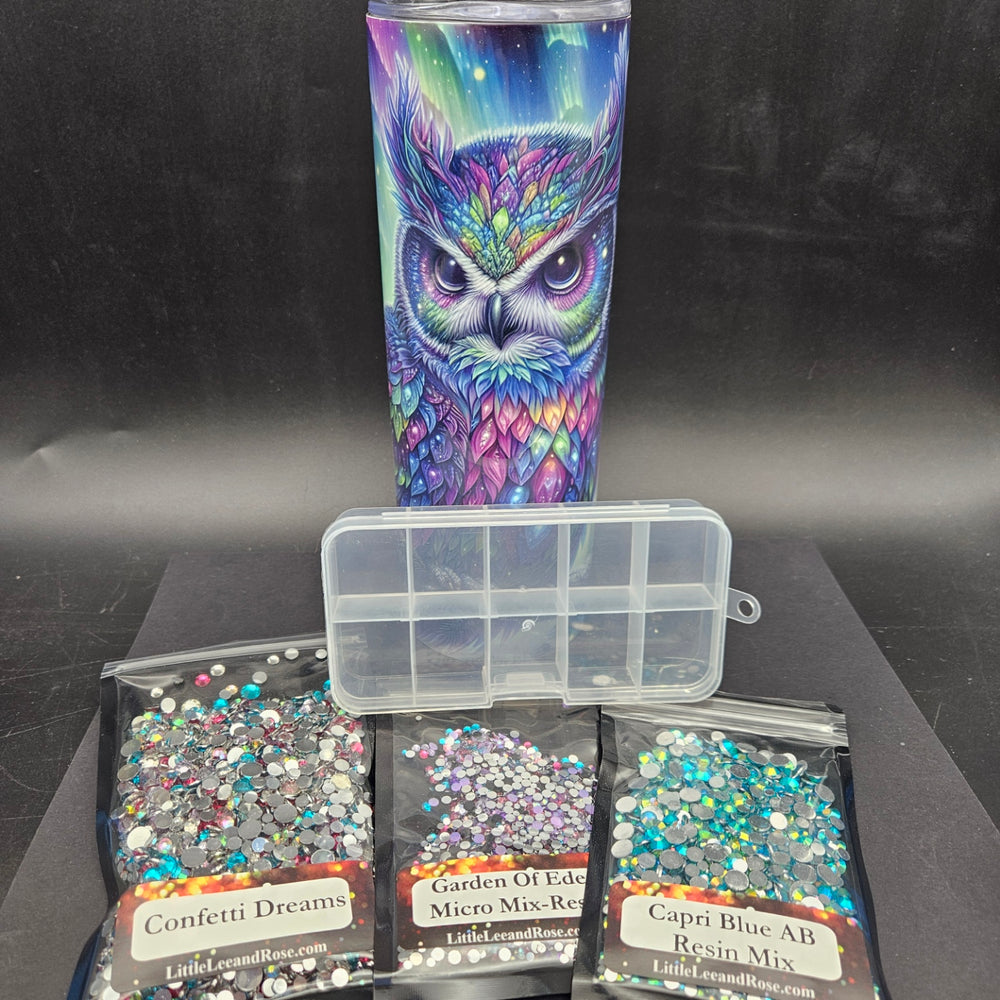 
            
                Load image into Gallery viewer, Northern Owl - Resin Rhinestone Tumbler Bundle
            
        