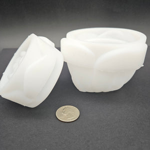 2-Piece Rose Candle Holder Mold