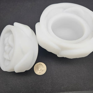 
            
                Load image into Gallery viewer, 2-Piece Rose Candle Holder Mold
            
        