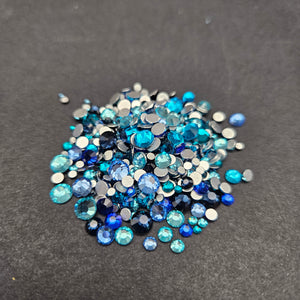 Multicolored Rhinestone Mix - Swan Lake - Glass