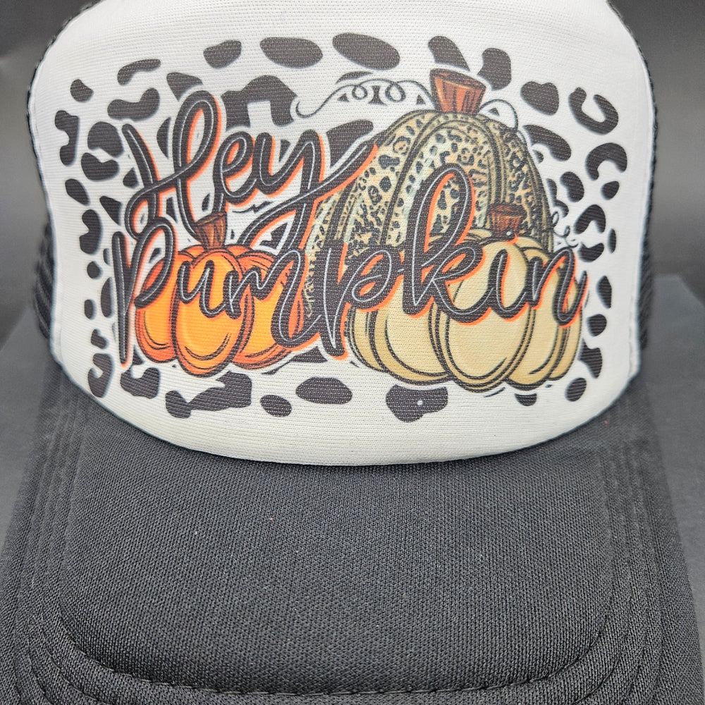 
            
                Load image into Gallery viewer, Sublimated Hat - Hey Pumpkin
            
        