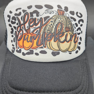 
            
                Load image into Gallery viewer, Sublimated Hat - Hey Pumpkin
            
        