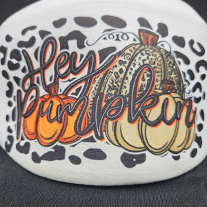 
            
                Load image into Gallery viewer, Sublimated Hat - Hey Pumpkin
            
        