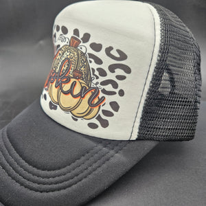
            
                Load image into Gallery viewer, Sublimated Hat - Hey Pumpkin
            
        