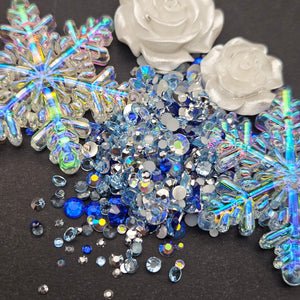 Multicolored Rhinestone Mix - Snowflake Flurry - RESIN