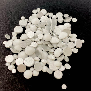 Single Color Rhinestone Mix - White - Resin