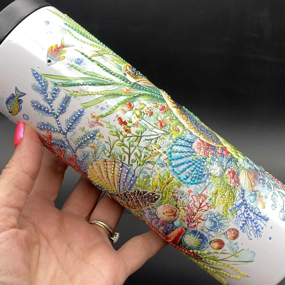 Sublimation Print of 20oz Wrap - Swimming Sea Turtle