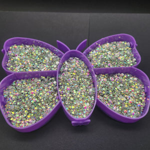 5-Cavity Butterfly Rhinestone Tray