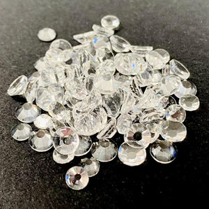 Single Color Rhinestone Mix - Clear - GLASS