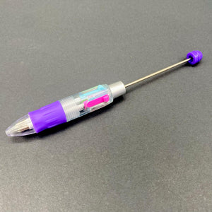 DIY Pen - Multicolored Ink Bead Pen - Purple