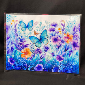 Butterfly Garden Full Sheet 8.5x11 Instant Transfer