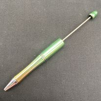 Bead Pen - Metallic Green to Yellow Ombre