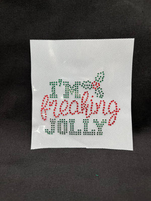 
            
                Load image into Gallery viewer, Rhinestone Applique - I&amp;#39;m Freaking Jolly
            
        