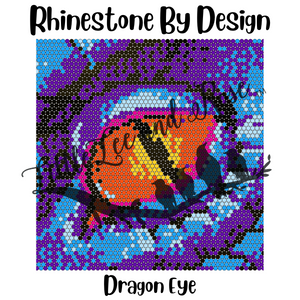 Sublimated 20oz Tumbler of Rhinestone by Design - Dragon Eye RBD