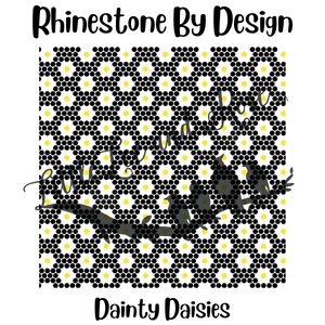 Sublimated 20oz Tumbler of Rhinestone by Design - Dainty Daisies RBD