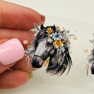 Floral Horse - Mini Instant Transfer Set