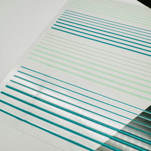 Instant Transfer Stripes - Aqua and Mint