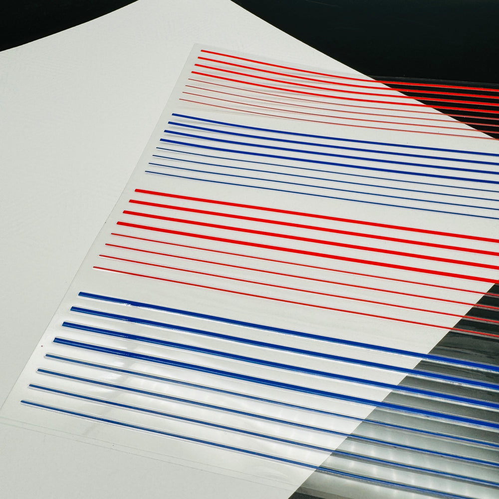 Instant Transfer Stripes - Red and Blue