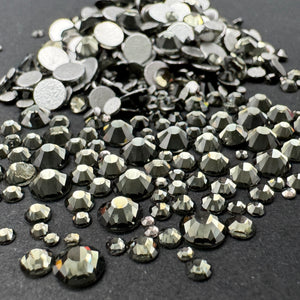 Single Color Rhinestone Mix - Smoke - GLASS