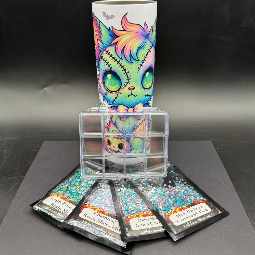 
            
                Load image into Gallery viewer, Zombie Kitty - Resin Rhinestone Tumbler Bundle
            
        