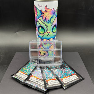 Zombie Kitty - Resin Rhinestone Tumbler Bundle