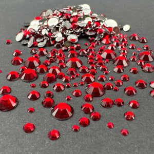 Single Color Rhinestone Mix - Dark Red - RESIN